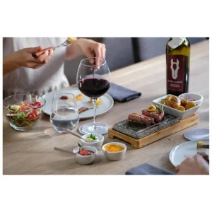 acheter Bon marché ⌛ Maeser Set De Pierres à Griller, Y Compris Plat De Service Et Plaque En Bois De Bambou – Accessoires Pour Raclette Et Foundue 🎉 6