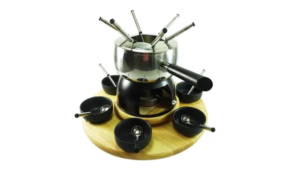 magasin en ligne france Bon marché 😉 Rotel Service à Fondue à La Viande F0502 14 Pièce/s, Noir – Kit De Fondue 😍 1