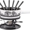 mode Acheter 🌟 Kadastar Service à Fondue Au Fromage Bénichon De Montagne E22 9 Pièce/s, Noir/Blanc – Kit De Fondue 🧨 5