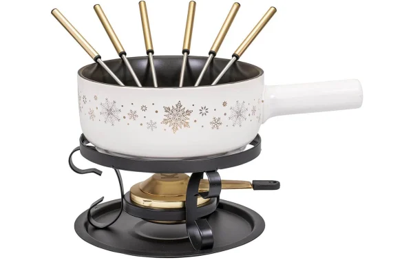 Meilleure vente 🤩 Kadastar Service à Fondue Au Fromage Sparkling Wint E22 9 Pièce/s, Noir/Blanc – Kit De Fondue ✨ Acheter Maintenant 1