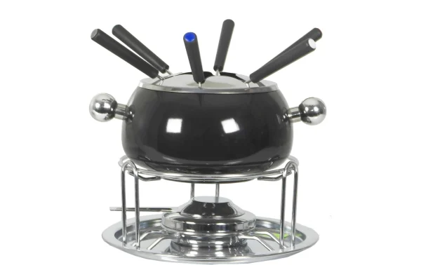 marque pas cher Nouveau ✔️ Nouvel Service à Fondue à La Viande Noir 9 Pièce/s, Noir/Argenté – Kit De Fondue 🥰 1