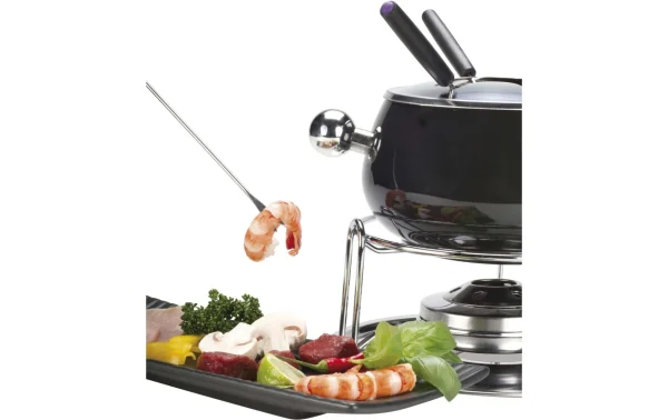 marque pas cher Nouveau ✔️ Nouvel Service à Fondue à La Viande Noir 9 Pièce/s, Noir/Argenté – Kit De Fondue 🥰 4