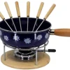 Meilleure affaire ⌛ Nouvel Service à Fondue Au Fromage Edelweiss 9 Pièce/s, Bleu/Noir – Kit De Fondue ⭐ Meilleur Prix 5