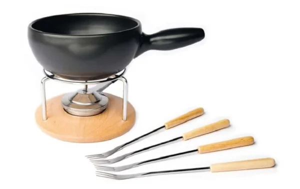 luxe soldes Meilleur prix 🔔 Stöckli Service à Fondue Au Fromage Säntis 6 Pièce/s, Brun Clair/Noir – Kit De Fondue 😉 1