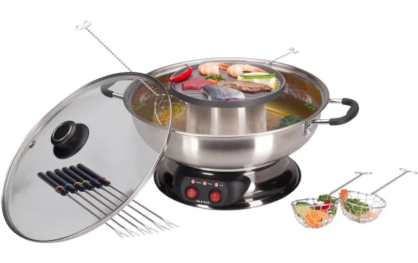 Acheter ✔️ Nouvel Service à Fondue à La Viande Gourmet Pot 16 Pièce/s, Argenté – Kit De Fondue 💯 Retour Facile et Gratuit 3