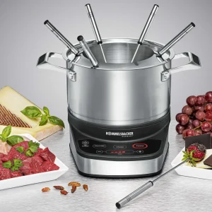 france Bon marché ⌛ Rommelsbacher Service à Fondue Tout-en-un 20.F 1200, 7 Pièce/s, Argenté – Kit De Fondue 🧨 6
