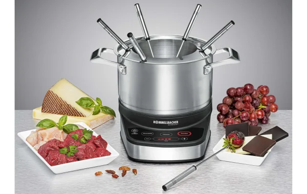 france Bon marché ⌛ Rommelsbacher Service à Fondue Tout-en-un 20.F 1200, 7 Pièce/s, Argenté – Kit De Fondue 🧨 3