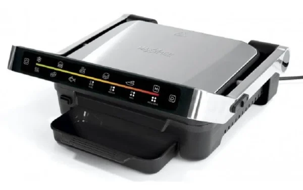 pas cher marque Grosses soldes ⭐ MAXXMEE Gril De Contact Digital 2000 W, Acier Inoxydable/noir – Gril De Contact 🎁 3